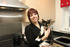 Cleo Field, pictured with one of her cats, Felix. 
