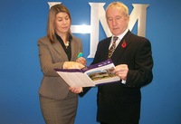 Harrison Murray branch manager Jennie Andrews with viewing representative David Penton. Harrison Murray branch manager Jennie Andrews with viewing representative David Penton.