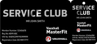 MasterFit Service Club card