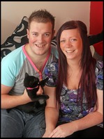 First-time buyers Michael Robson and Sarah Atkinson 