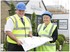 David Wilson sales adviser Dawn Wilson and site manager Adrian Irwin 