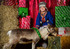 Lottie Sweet, 11, with one of her reindeer
