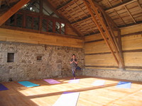 Gentle yoga in southern France