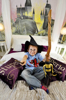 Jacob Phelps, 9, enjoys the Hogwarts room
