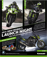 Unique factory trip prize for 2011 Kawasaki launch night