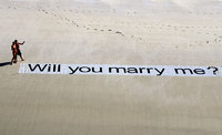 Valentine's Day proposal on Hamilton Island