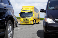 New ‘Active Brake Assist 2’ system in the Mercedes-Benz Actros