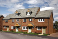 A street scene of the new Redrow homes at Rossendale Gardens, Earl Shilton