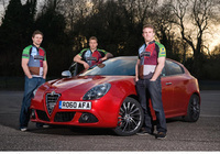 Harlequin stars put the Alfa Romeo Giulietta through its paces