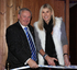 Sharron Davies cutting the ribbon for the official launch
