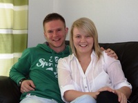 Tom and Kim in their new home Tom and Kim in their new home