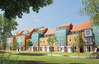 Townhouses with roof terraces at popular Lakeside