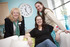 Barratt sales adviser Julie Gates with new residents Jane Meacher and Callum Reed