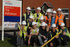 Senior site manager Bob Parker with students from Stratford-upon-Avon College