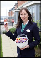 Barratt sales adviser Tracy Clark-McCabe has some eggs-cellent deals at Riverside Crescent, Blaydon. 