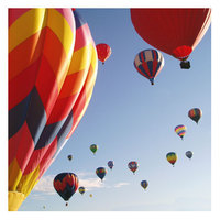 Hot air balloons over the Irish Lakelands 