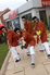 The Elvis cleaning company pictured outside Redrow’s sales and marketing suite at Woodilee Village.