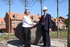Artist Peter Randall-Page, and Taylor Wimpey's Steve McGee 