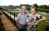 Richard and Gillian Redwood take in the views on their balcony