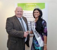 Beauty contest winner visits Ellergreen development