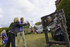 Lembit gets a soaking in the stocks from Ben Fogle and JCA Managing Director Janie Burt