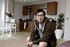 Honggang Fu in the show apartment at Hive.