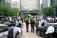 Car fans get ready for Motorexpo at Canary Wharf