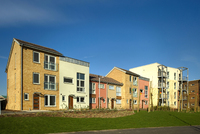 A typical street scene at Taylor Wimpey’s The Bridge development in Dartford A typical street scene at Taylor Wimpey’s The Bridge development in Dartford