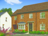 A computer generated image of the Langdale at Crest Nicholson’s Hereford venture, The Furlongs.