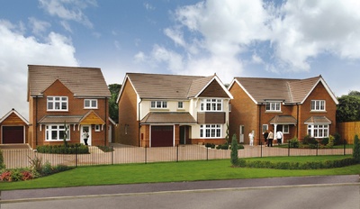 A street scene of Redrow homes, similar to those being built at Oakwood Grange, Great Wyrley.