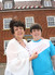 Lori Wilson-Blakely and son Ross outside their Lagan home at Kingswood Park, Bedford.