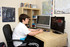 Ross has his own sitting room where he can play computer games and watch television.