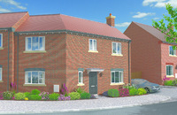 CGI of the family homes available at Lightmoor Green in Telford.