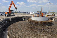 Ford Dagenham's third wind turbine takes shape