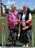 l to r Councillor Russell and Sister Thomas officially opening the bowling green at St Georges Park