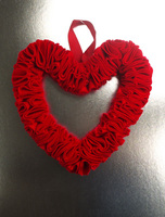 Red Ruffle Heart