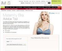 Marks & Spencer's online Maternity Bra Advice Tool