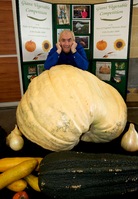 Giant vegetable grower Clive Bevan. 