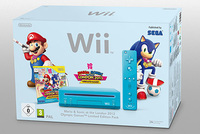 Challenge Mario and Sonic with the new blue Wii bundle