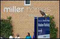 A flying display taking place at a Miller Homes development. 