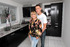 Gemma Cash and Steve Underhill in their new kitchen