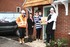The Fellows family will have a well stocked fridge in their new home at Earl’s Park thanks to a hamper of Goodies from Redrow and Checketts. From left: Redrow’s Stuart Atkins and Roseanna Lloyd, Helen and Harry Fellows and Dave Parker, from Checketts.