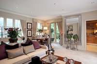 The impressive open-plan living room