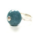 Rok Chix Silver and Blue Quartz Cocktail Ring