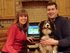 Holly the dog with Louise Dolan and Simon Howgill