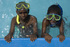 Kids snorkling