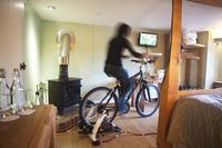 Powering the TV by bike!