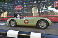 Moss and Dewis recreate Jaguar history by starting the Mille Miglia