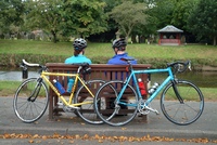 Bikes at the River Eden