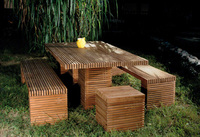 Teak garden set